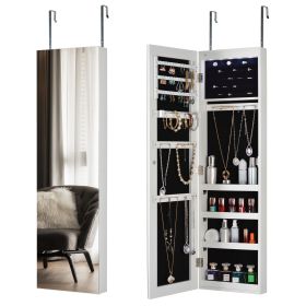 6 LEDs Mirror Jewelry Cabinet