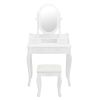 Single Mirror Jewelry Cabinet Dresser White