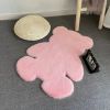 Cute Bear Carpet Plush Foot Pad Soft Fluffy Decorative Bedroom Girl Boy Kids Room Bedside Fuzzy Floor Mat Non-slip Comfortable