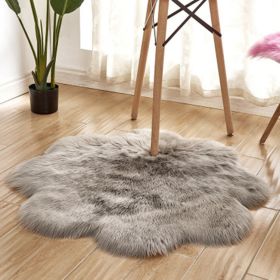 Fluffy 6cm Plush Carpet Fuzzy Wool Floor Mat Multicolor Flowers Clouds Soft Living Room Bedroom Aldult Child Kids Fashion Lovely (Color: Light grey)