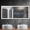 Rectangular Single Aluminum Framed Anti-Fog LED Light Wall Bathroom Vanity Mirror