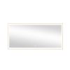 Rectangular Single Aluminum Framed Anti-Fog LED Light Wall Bathroom Vanity Mirror