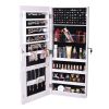 The Whole Surface PVC Film Wall Hanging Door With Lock Jewelry Cabinet Fitting Mirror Cabinet