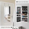 The Whole Surface PVC Film Wall Hanging Door With Lock Jewelry Cabinet Fitting Mirror Cabinet