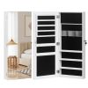 The Whole Surface PVC Film Wall Hanging Door With Lock Jewelry Cabinet Fitting Mirror Cabinet